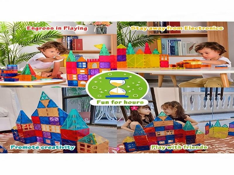 مغناطيسيات ملونة من JZRtoys14 لتطوير خيال الأطفال وإبداعهم.